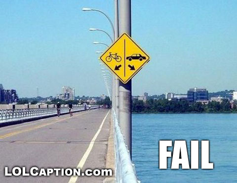 Funny Sign Story on Wtf This Sign Makes No Sense Even When Reversed  Bikes On The Road