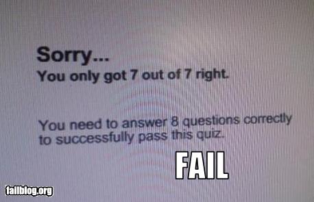funny fail quiz