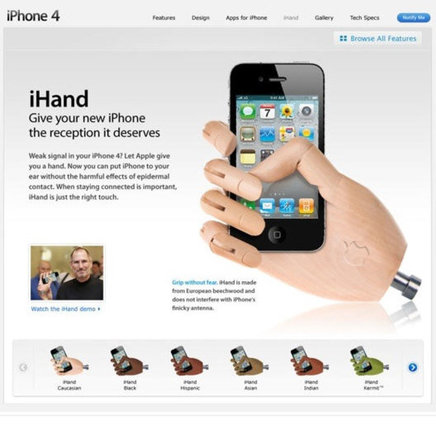 how to hold the new iphone 4.0 ihand