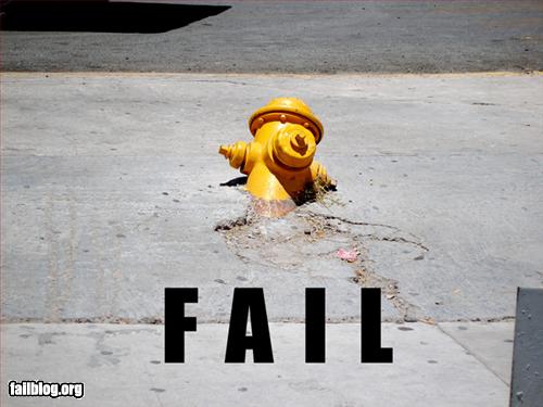 epic fail concrete fire hydrant
