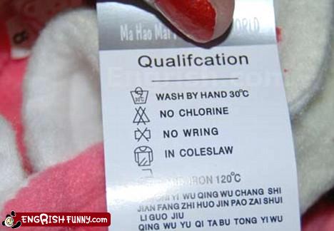 funny translation no washing your toys in coleslaw