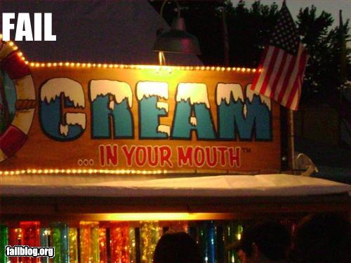funny fail pics carnival ice cream sign failure cream in your mouth