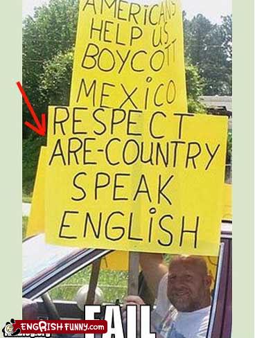 Respect are country speak English boycott Mexico