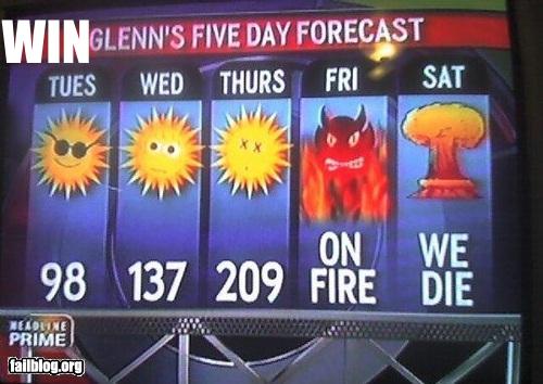 funny win pics 5 day forecast apocalypse
