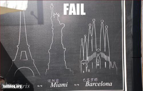 funny failure picture Miami statue of liberty