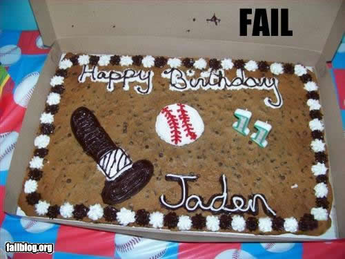 epic birthday cake fail baseball fail 11 bday