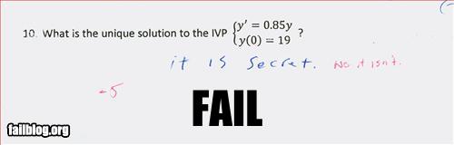 funny fail pics secret test answer maths question its secret no it isnt