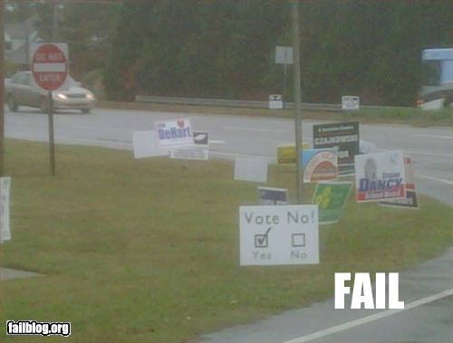 funny fail pics how to vote no yes